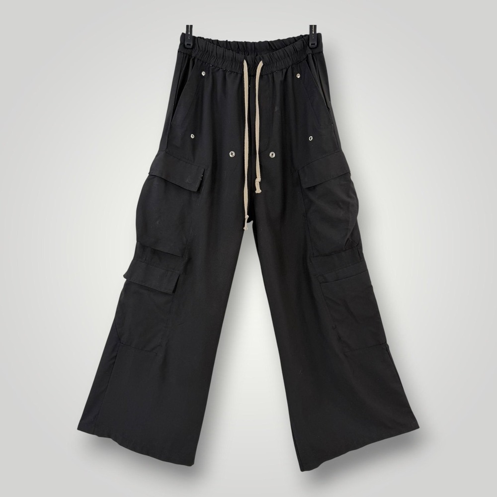 mnml Cargo Pants Mens 29x30 Black Wide Leg Techwear Utility Baggy